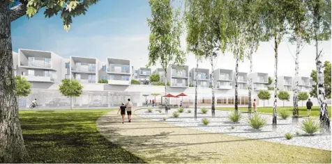  ?? Foto: Bernhard Architekte­n ?? Für die städtische Wohnbaugru­ppe hat Titus Bernhard sozial geförderte Wohnungen geplant, die im Reese Park gebaut werden.