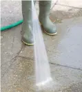  ??  ?? BLAST AWAY: Pressure washers are perfect for cleaning patios