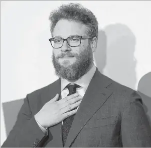  ?? AP PHOTO ?? Seth Rogen attends the LA Premiere of “Blockers” at the Regency Village Theatre on Tuesday, April 3, 2018, in Los Angeles.