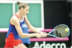  ?? — AFP photo ?? Karolina Pliskova is the fifth star to pull out of Qatar Open.