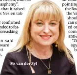  ?? ?? Ms van der Zyl