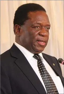  ??  ?? President Emmerson Mnangagwa