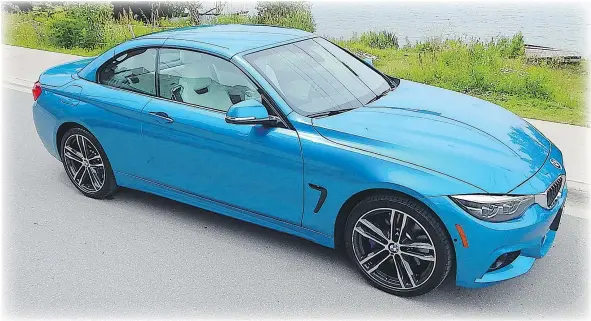  ?? BRIAN HARPER/DRIVING.CA ?? The 2018 BMW 440i xDrive Cabriolet is porky, yet deceptivel­y quick.