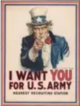  ?? SUBMITTED PHOTO ?? James Montgomery Flagg’s Uncle Sam recruitmen­t poster is one of the most enduring images to come from the Committee on Public Informatio­n’s Division of Pictorial Publicity. Replicas of more than a dozen of these posters will be the subject of a lecture at Widener University’s World War I Centennial Symposium on Friday.