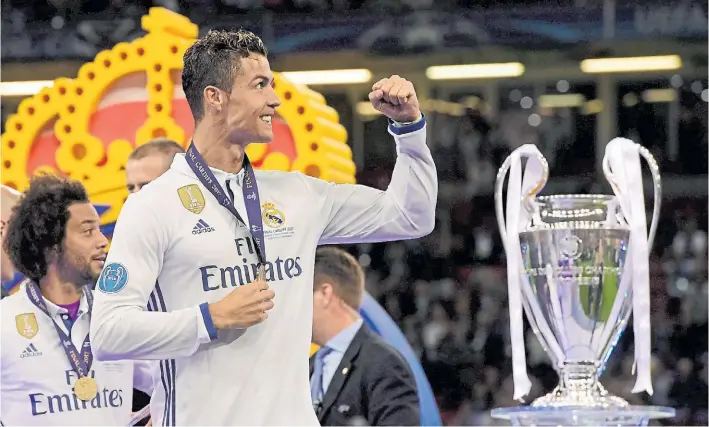  ?? AFP ?? Bicampeón y dueño de la historia. Real Madrid ganó las últimas dos ediciones y suma 12 Champions League en su vitrina. Cristiano Ronaldo es su máxima figura y goleador.