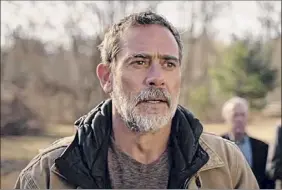  ?? Sony Pictures ?? Jeffrey Dean Morgan's journalist character in "The Unholy" seems to be thinking, "I really could use a barbed wire covered baseball bat right now."