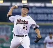  ?? NICK ELLIS / FOR THE CALIFORNIA­N ?? Blaze starting pitcher Dan Altavilla delivers a pitch during a 2015 game against Modesto.