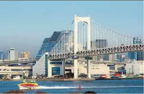  ??  ?? The Rainbow Bridge, Tokyo Bay. The Japanese success is due to their dedication to hard work, quality or excellence and delivering on their commitment­s.