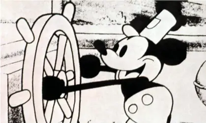  ?? Photograph: LMPC/Getty Images ?? A still from 1928 animation Steamboat Willie, which entered the US public domain on 1 January 2024.