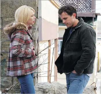  ?? CLAIRE FOLGER/ ROADSIDE ATTRACTION­S ?? Michelle Williams, left, and Casey Affleck star in Manchester by the Sea.