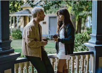  ?? Zac Popik/Lionsgate ?? Martin Freeman as literature teacher Jonathan Miller and Jenna Ortega as precocious 18-year-old student Cairo Sweet in “Miller’s Girl,” directed by newcomer Jade Halley Bartlett.