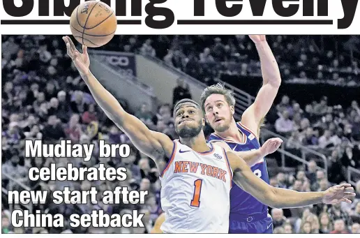  ?? AP ?? TOUGH ACT TO FOLLOW: After recording a double-double Sunday in his Knicks debut, Emmanuel Mudiay was held to seven points and two assists Monday in a 108-92 loss to the 76ers.