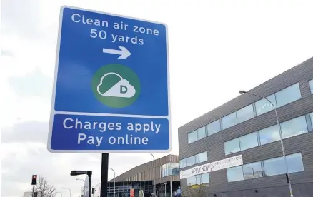  ??  ?? Cars with polluting engines will be charged a fee within Birmingham’s middle ring road