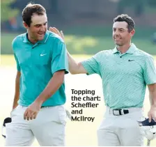  ?? ?? Topping the chart: Scheffler and McIlroy