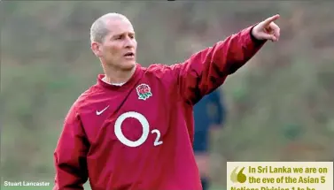  ??  ?? Stuart Lancaster