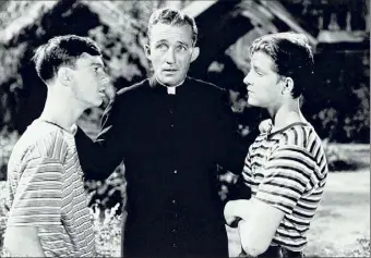  ?? Paramount Pictures / Photofest ?? Carl Switzer, from left, Bing Crosby, and Stanley Clements in “Going My Way” airing as part of an evening of regligious films starting at 8 p.m. Thursday on TCM.