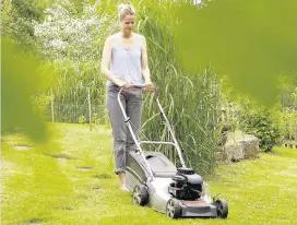  ??  ?? MOWER CALORIES Gardening can burn off more energy than going to a gym