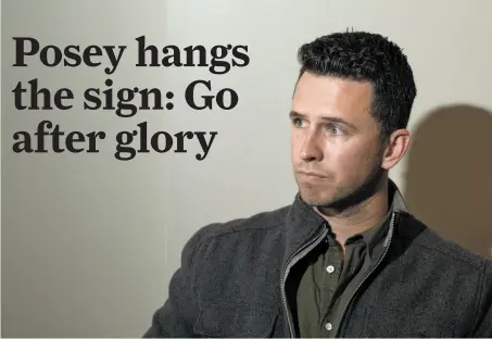  ?? D. Ross Cameron / Special to The Chronicle ?? After hip surgery, Buster Posey says that he’s healthier than he’s been for years and hopes to be ready to go on Opening Day.