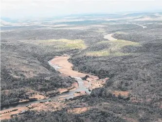  ??  ?? GRAND PLANS: Aerial view of the possible site of the proposed Hells Gates Dam.