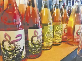  ??  ?? Hinson Ford Cider &amp; Mead, Rappahanno­ck County's only meadery, is just minutes from Highway 211 in Amissville. Besides meads, Hinson Ford offers a flavorful selection of hard ciders.