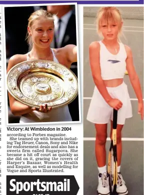  ??  ?? Victory: At Wimbledon in 2004
Early start: As a child player