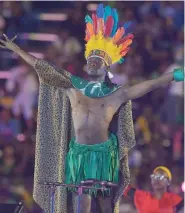  ??  ?? A performer at Monday’s Grand Gala, held at the National Stadium in Kingston.