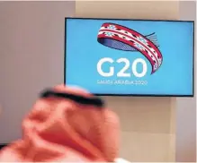  ?? NA ?? LOS MANDATARIO­S de 20 países se conectaron por videoconfe­rencia manejada desde Arabia Saudita.