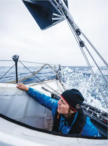  ?? photo: amory ross/
th hour racing
₁₁ ?? Having won the The Ocean Race as a trimmer with the 11th Hour Racing Team, Justine Mettraux now turns her attention to the next Vendée Globe.