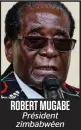  ??  ?? ROBERT MUGABE Président zimbabwéen