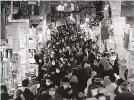  ?? EPA ?? Tehran’s grand bazaar remains busy, but Iran’s economy and currency have suffered a great deal under US sanctions