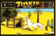  ??  ?? [C64] Hunt for the fabled Elephant’s Graveyard in Tusker, with its atmospheri­c Matt Gray soundtrack.