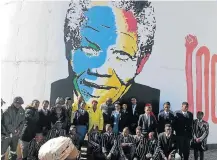 ?? Picture: LULAMILE FENI ?? MADIBA MAGIC: Pupils from six high schools are travelling to Robben Island to learn more about Madiba. They painted murals of Mandela in Mthatha.