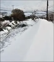  ??  ?? Ireland donned the green jersey as snow brought the country to a halt - in this case on the Conor Pass.