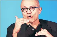  ?? PHOTO: SAGGERE RADHAKRISH­NA ?? Nadella’s comments come in the wake of Microsoft founder Bill Gates’ call for levying taxes on robots that take away jobs from people