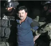  ??  ?? Le chef du cartel de Sinaloa a été arrêté en janvier au terme d’une longue cavale.