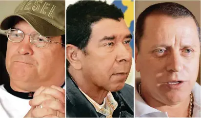  ?? FOTO ?? Estos tres exjefes paramilita­res podrían quedar en libertad por sentencia cumplida. Alias “Ernesto Báez” (izq); Ramón Isaza, alias el “Viejo”, (centro); y alias “Julián Bolívar”.