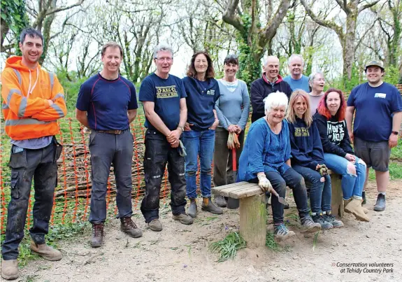  ?? ?? ⨠ Conservati­on volunteers at Tehidy Country Park