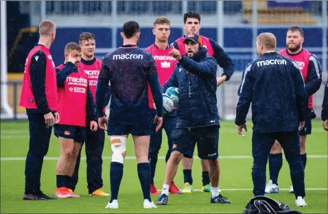  ?? ?? The Edinburgh squad are buying into the way new coach Mike Blair wants to play, says Luke Crosbie