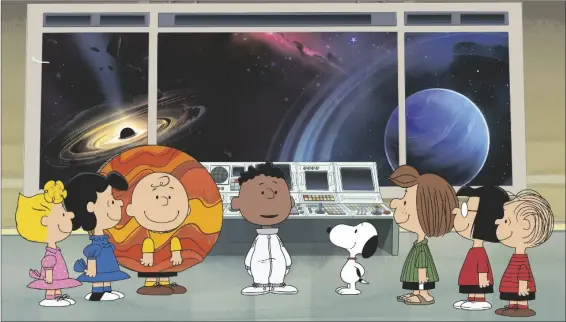 ?? APPLE TV+ VIA AP ?? This image released by Apple TV+ shows a scene from “Snoopy in Space.”