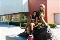  ?? SUBMITTED PHOTO ?? Hughesvill­e native Sierra Clark is a star on and off the court at Adelphi University in Long Island, N.Y., where she’s a junior.