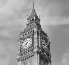  ??  ?? The Elizabeth Tower, which houses the Great Clock and the ‘Big Ben’ bell, is seen above the Houses of Parliament, in central London. — Reuters photo