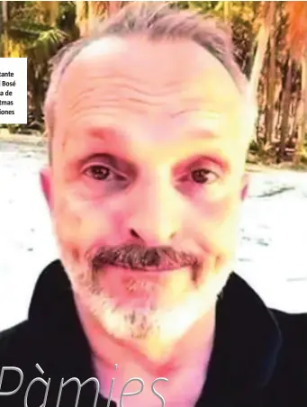  ??  ?? El cantante Miguel Bosé en una de sus últmas aparicione­s