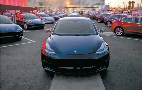  ?? REUTERS ?? El vehículo eléctrico ya se produce en Silicon Valley.