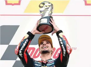  ??  ?? Miguel Oliveira assegurou no GP da Malásia o 3º lugar no Mundial de Moto2