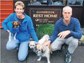  ??  ?? Peter Mathyssen and Sharon Jordan say Glenbrook Rest Home, which they run together, will be short a minimum of $3000 a year.