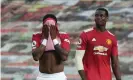  ??  ?? Fred (left) and Paul Pogba struggle to come to terms with Manchester United’s eviscerati­on by Spurs. Photograph: Matthew Peters/Manchester United/Getty Images
