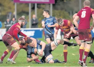  ??  ?? ●● Franky Barker started and finished a length-of-the-field try