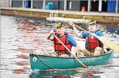  ?? PHOTO PROVIDED ?? A group of 16 Scottish soldiers in the British army plan to paddle from Montreal to New York, stopping at Saratoga National Historical Park along the way.