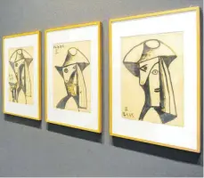  ?? FOTO: JUDITH MICHAELIS/EPD ?? „Frau mit Hut“heißt diese Serie aus dem Kriegsjahr 1945. Kurz vor Kriegsbegi­nn war Picasso zunächst nach Südfrankre­ich geflohen, kehrte im August 1940 aber ins von den Deutschen besetzte Paris zurück.
