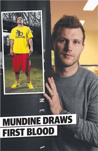  ??  ?? GRINDER: Jeff Horn at his Brisbane gym and ( inset) Anthony Mundine.